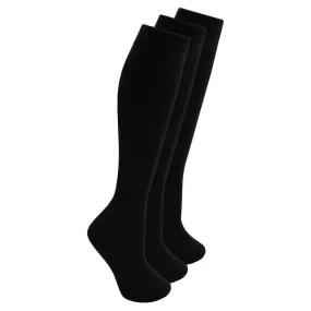 3 Pack Black Knee High Socks