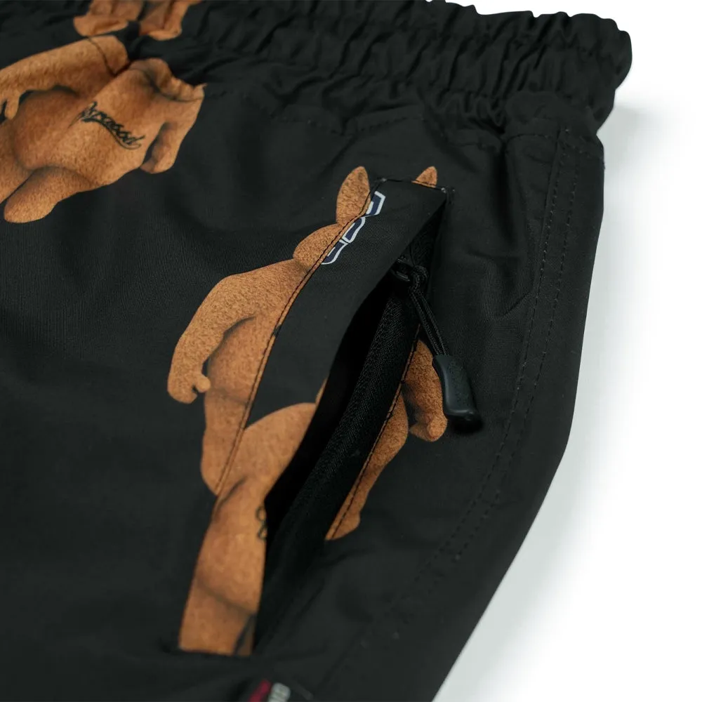 3D BEARRABBIT WIDE TRACK PANTS BLACK