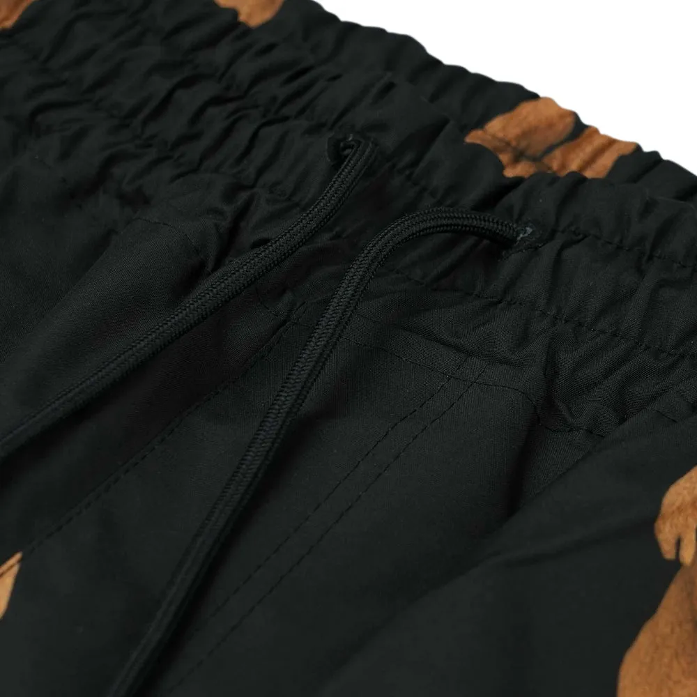 3D BEARRABBIT WIDE TRACK PANTS BLACK