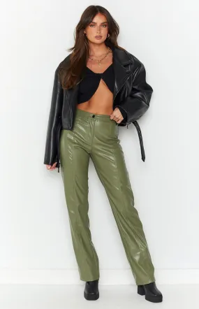 Addie Green PU Pants