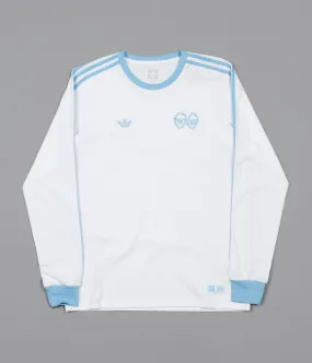 Adidas x Krooked Long Sleeve T-Shirt - White / Clear Blue