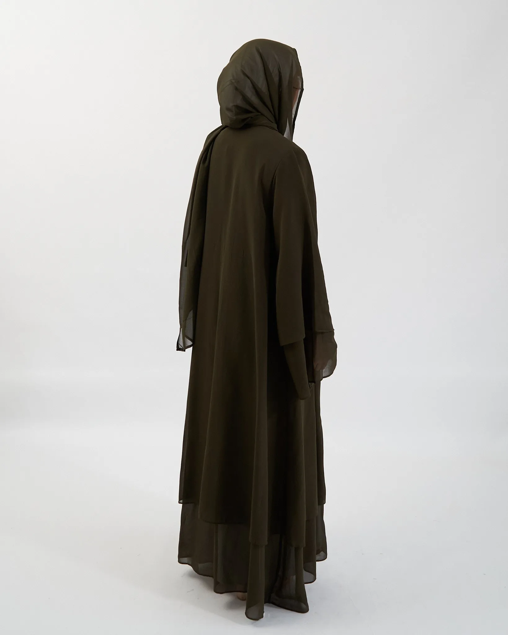 Aisha Abaya with Hijab - Khaki