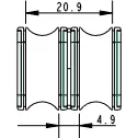 Allen Dynamic Double Block A-2022 20mm 2.5-6mm Rope