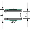 Allen Dynamic Single Block with Swivel A-2020SC 20mm