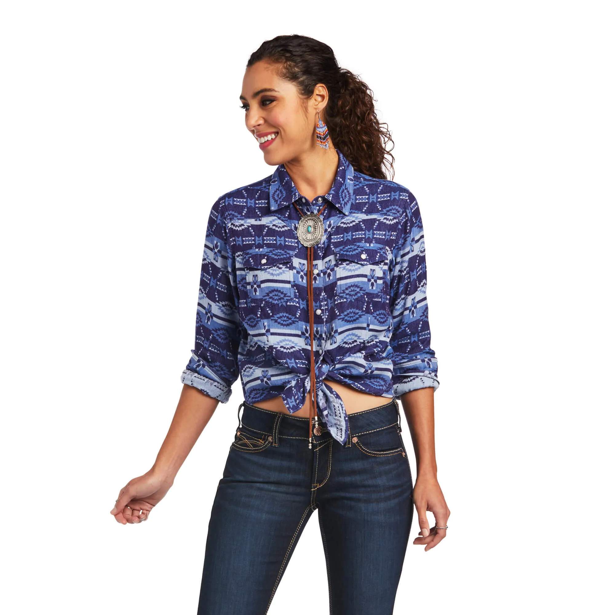 ARIAT Women's Real Oceanic Snap LS Shirt 10040707