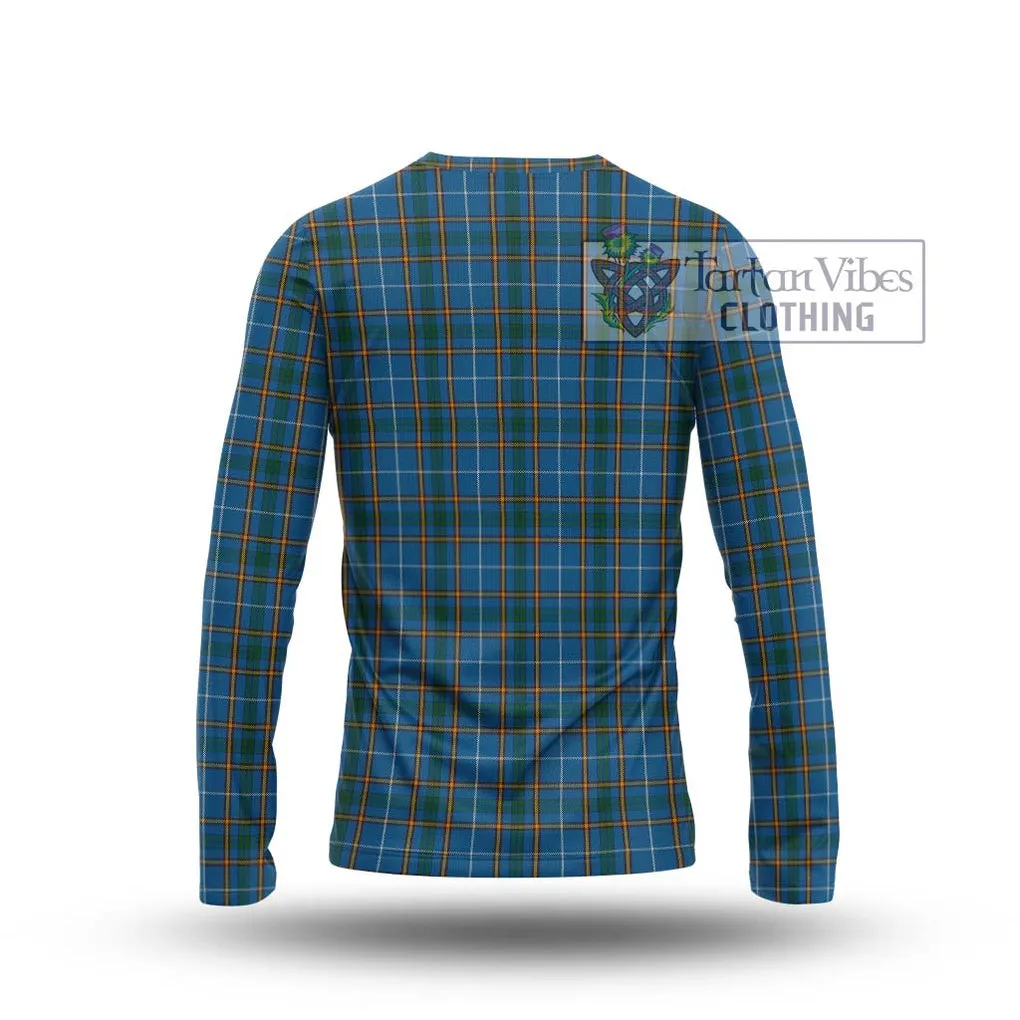 Bain Tartan Long Sleeve T-Shirt with Family Crest DNA In Me Style