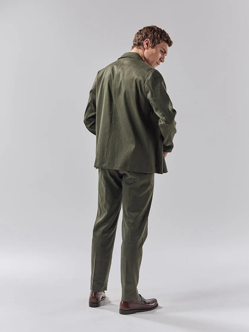 Batch 05 - Mens Bottle Green Linen Trouser