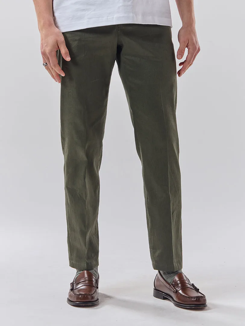 Batch 05 - Mens Bottle Green Linen Trouser