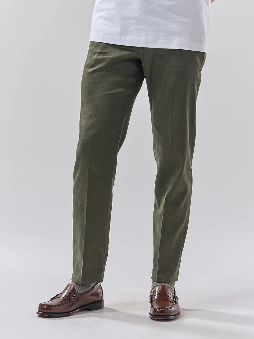 Batch 05 - Mens Bottle Green Linen Trouser