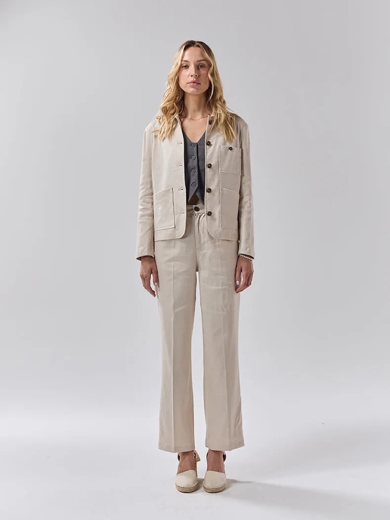 Batch 05 - Womens Cream Linen - Jacket