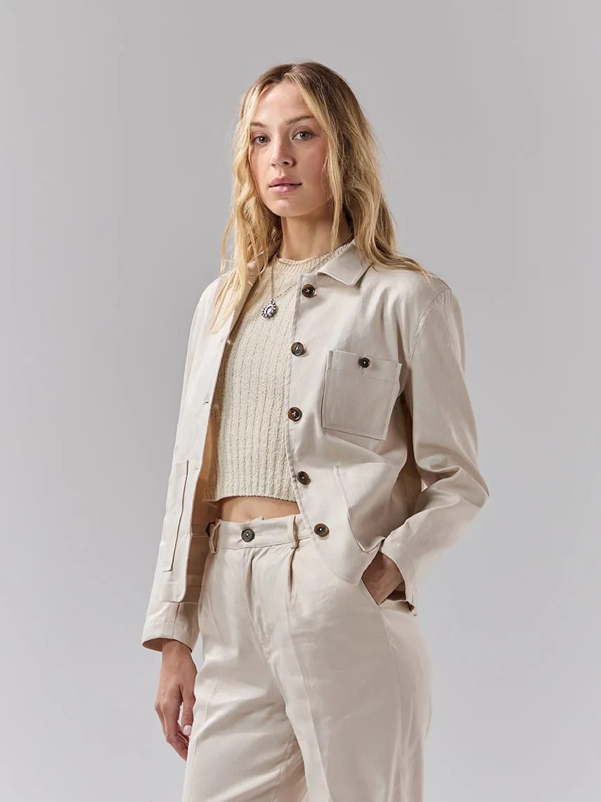 Batch 05 - Womens Cream Linen - Jacket