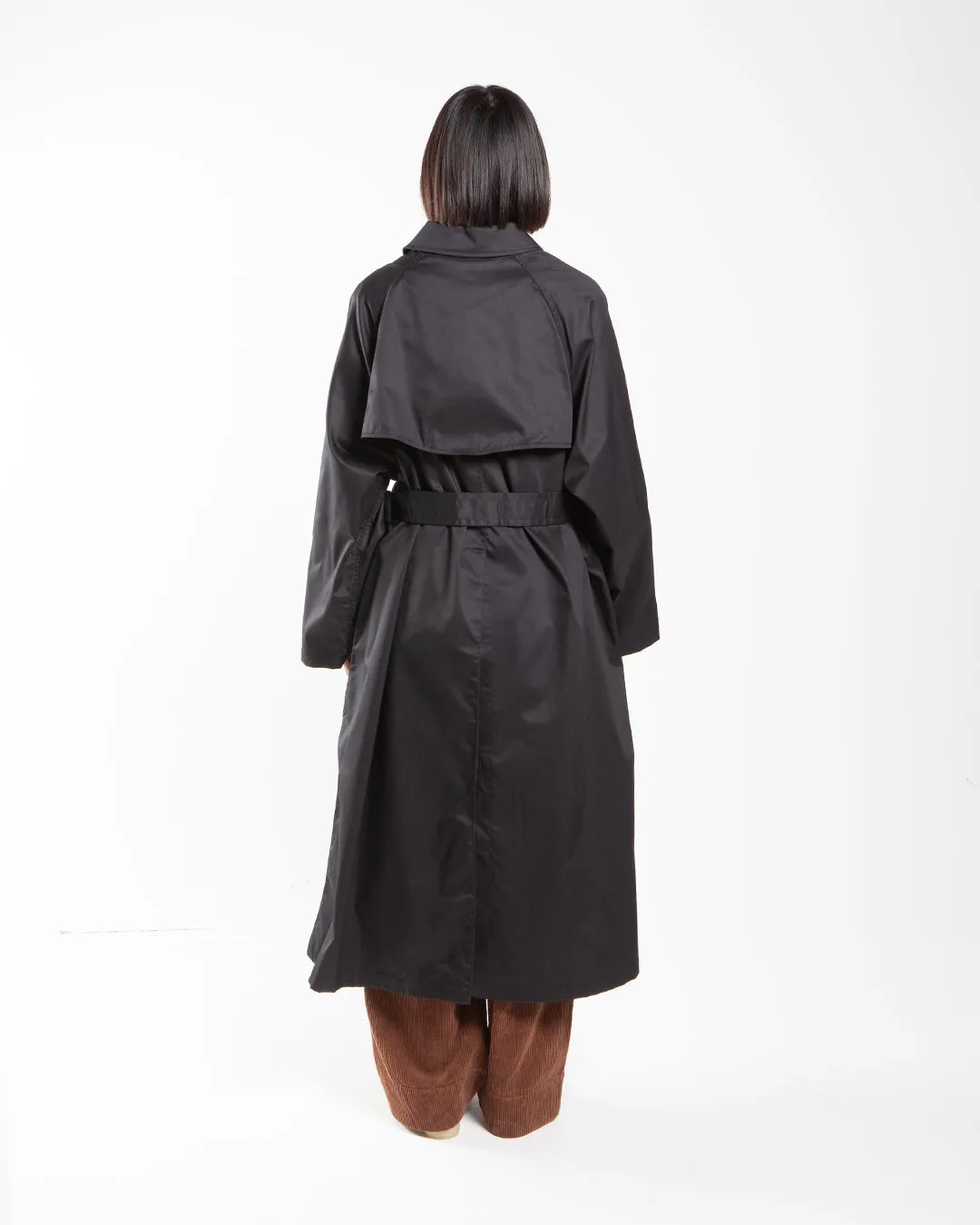 Beams Boy Solotex Trench Coat Black