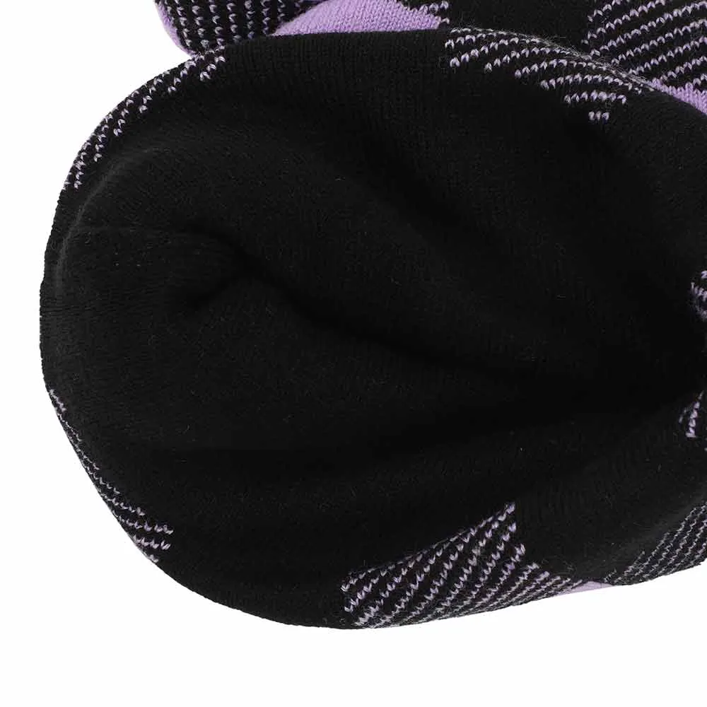 Beanie - Kuromi Purple Plaid