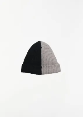 Bicolour Beanie — Black