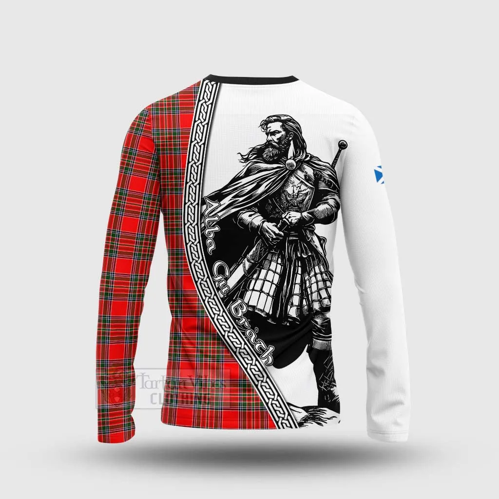 Binning Tartan Clan Crest Long Sleeve T-Shirt with Highlander Warrior Celtic Style