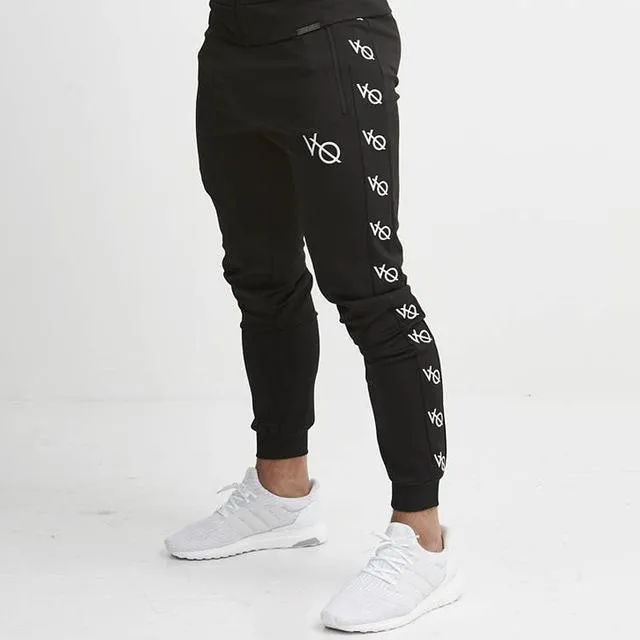 Black Men's Jogger Pants Skinny Elastic Jogger Pants