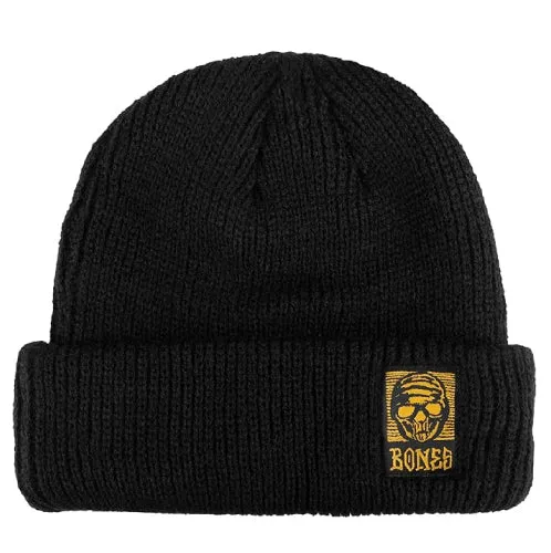 Bones Beanie - Black/Gold