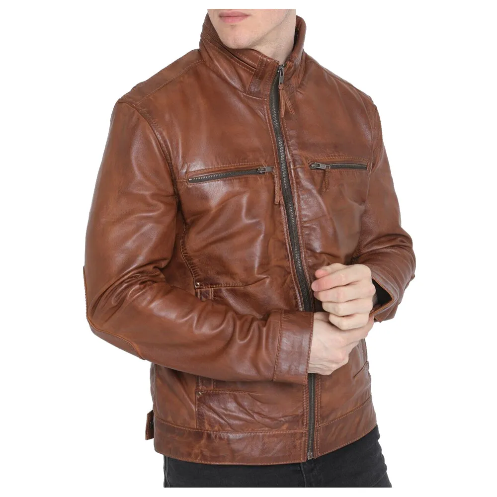 Brown Leather Jacket Mens