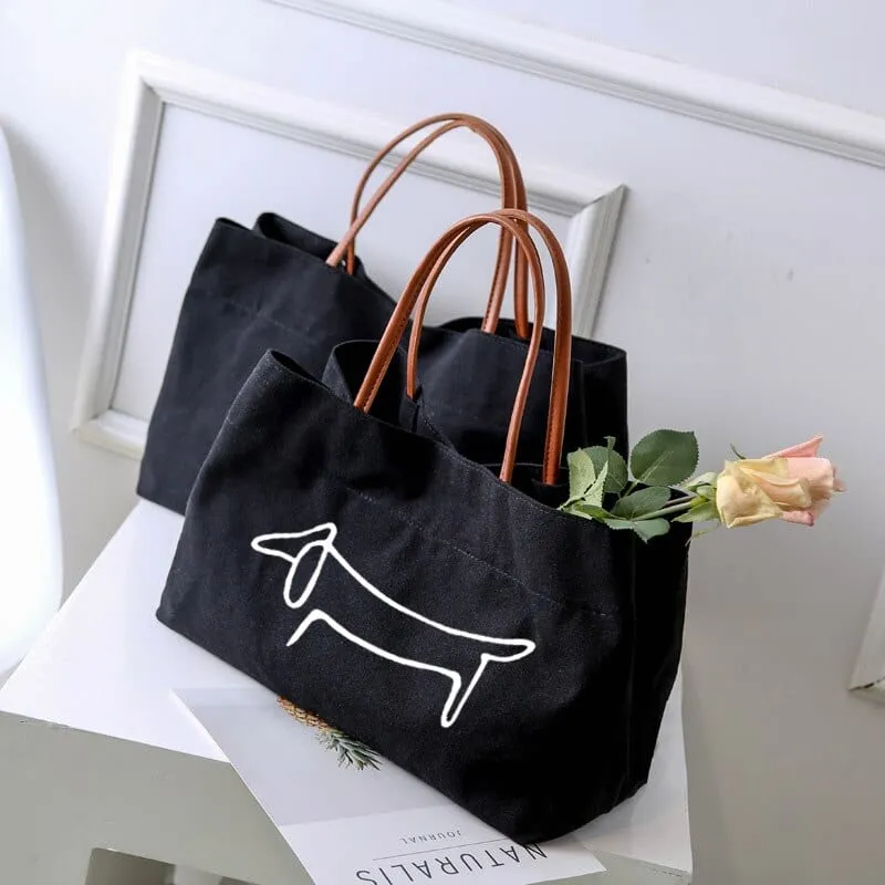 Canvas Dachshund Bag