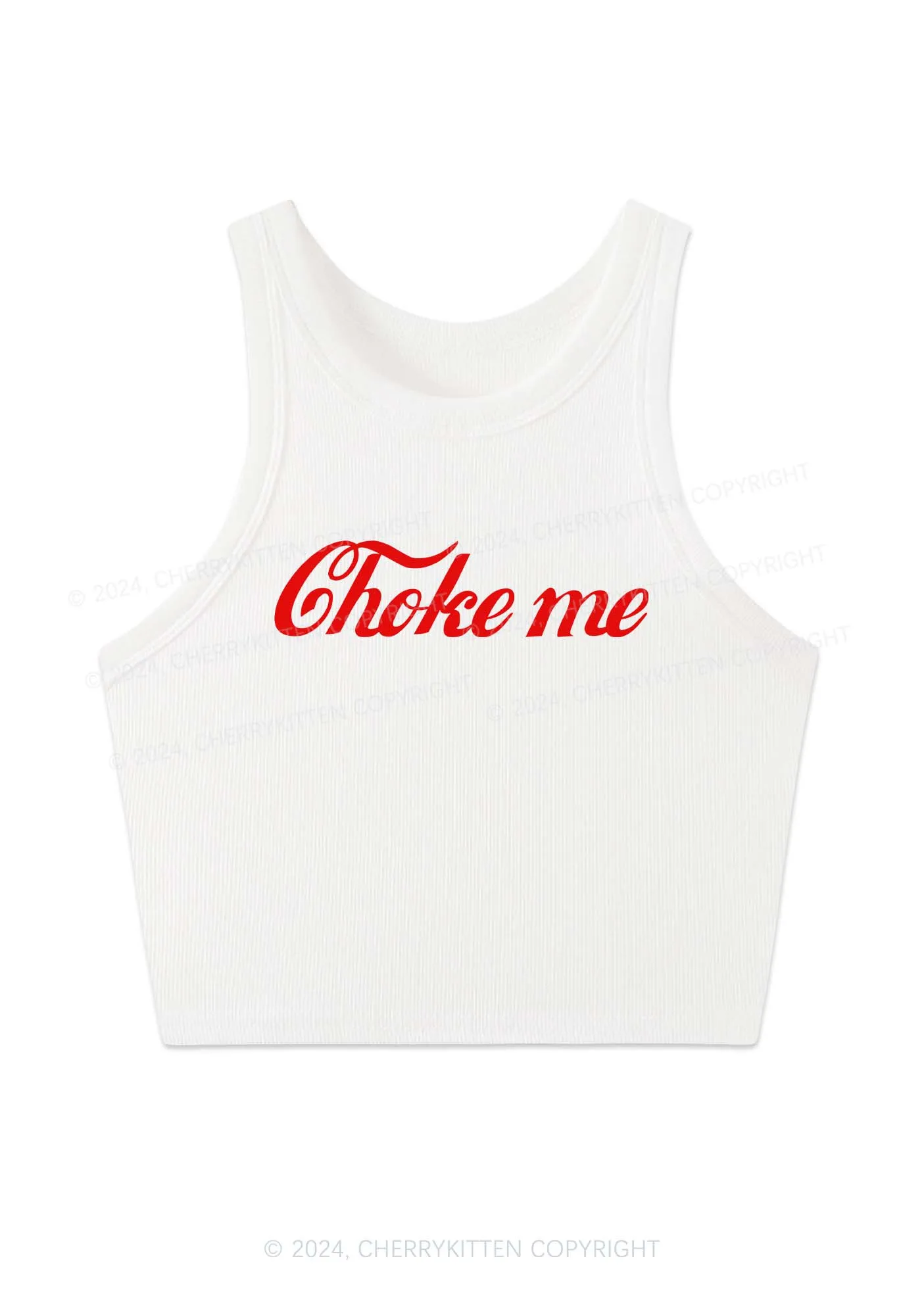 Choke Me Y2K Crop Tank Top Cherrykitten