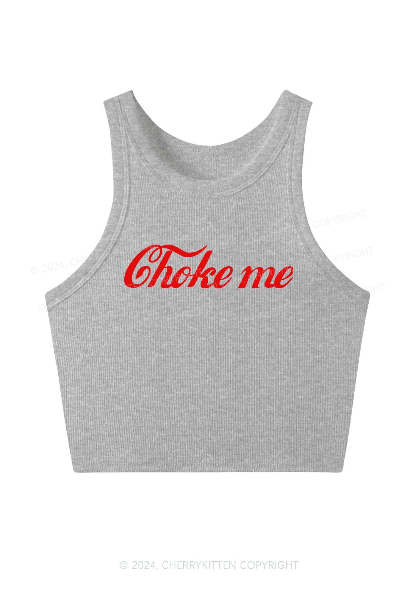 Choke Me Y2K Crop Tank Top Cherrykitten