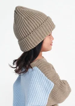 CHUNKY KNIT BEANIE - OLIVE