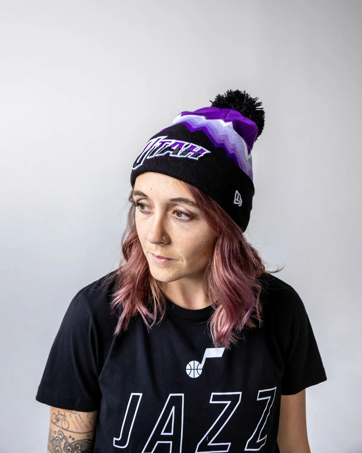 City Gradient Pom Beanie - Purple - New Era