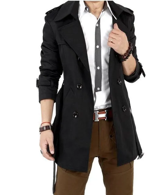 Classic Double Breasted Trench Coat