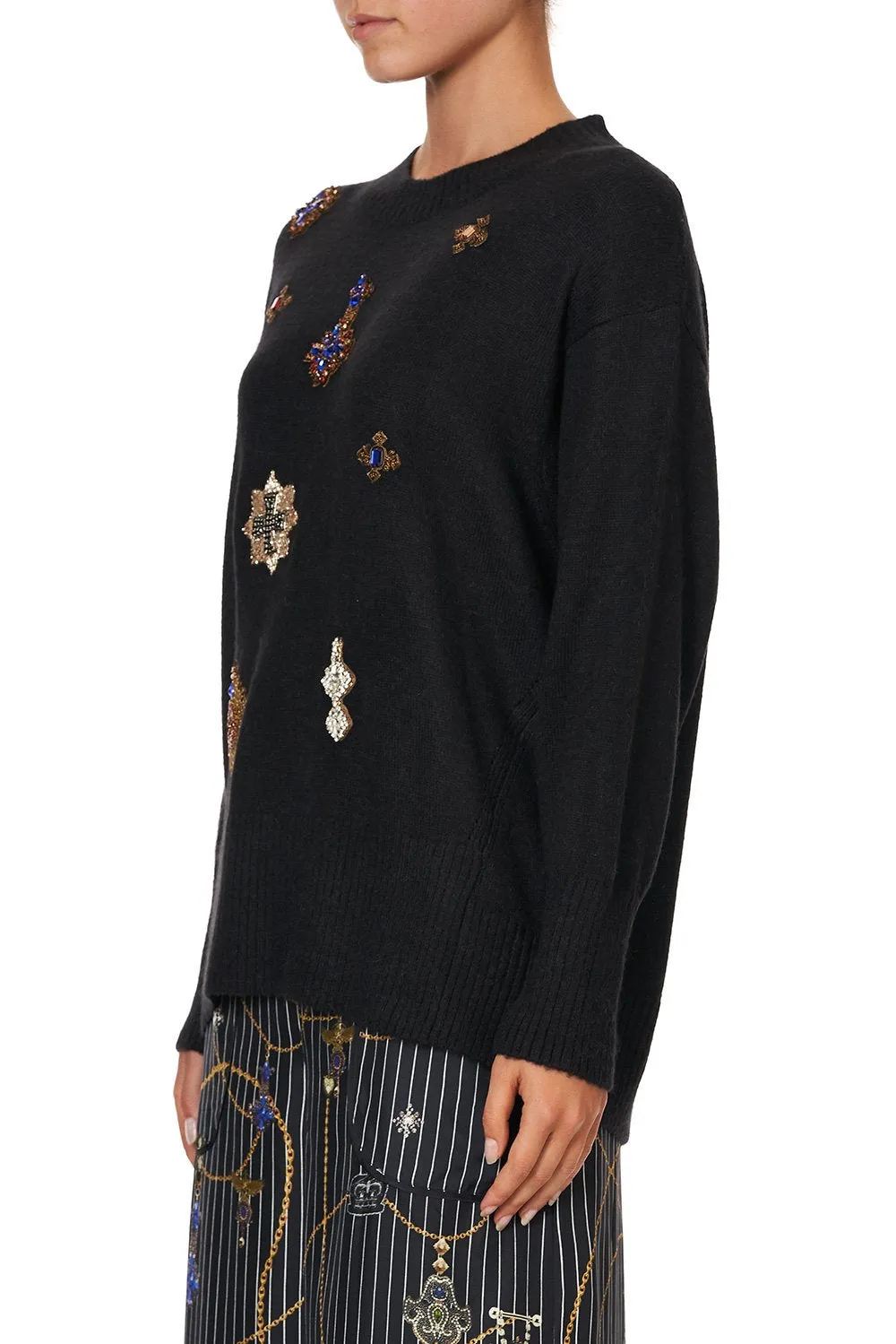 CREW NECK JUMPER PUNK OF PRIMROSE