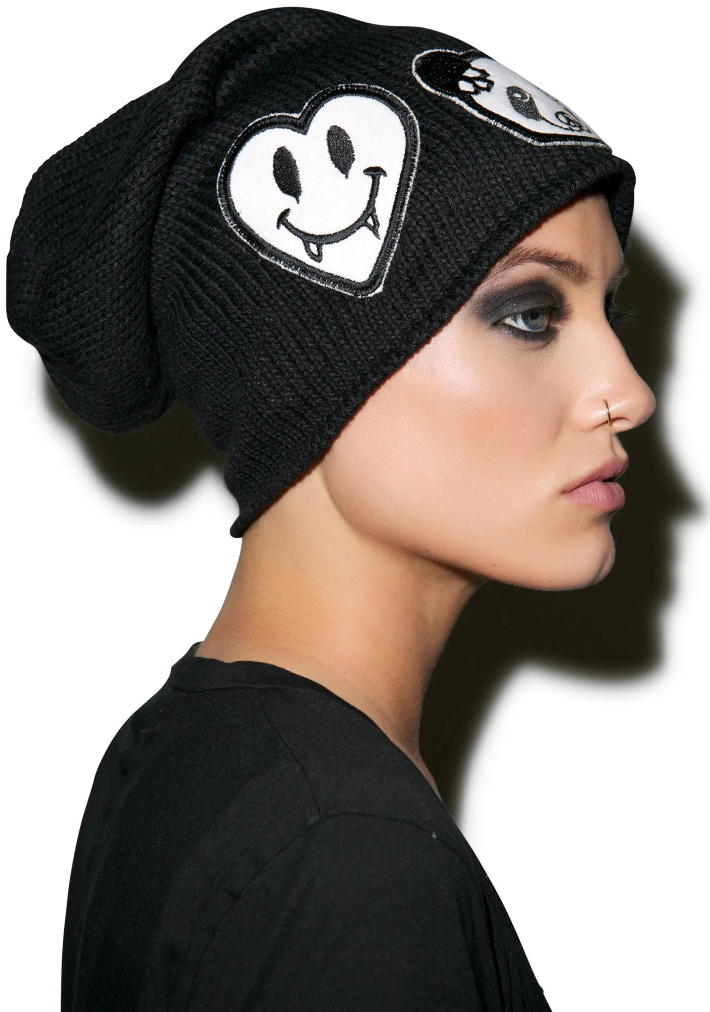 Dede Skull Panda Patch Combo Beanie