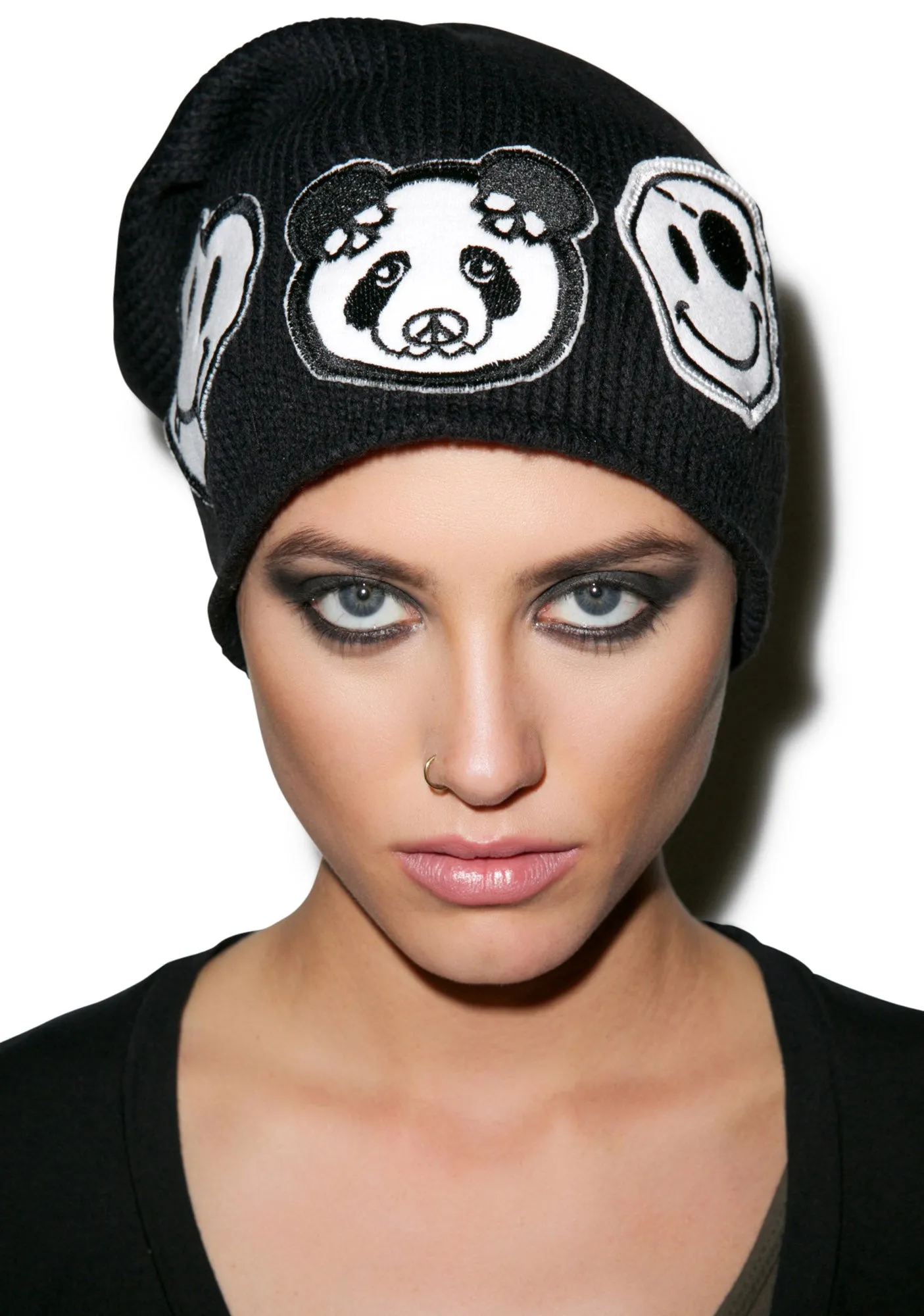 Dede Skull Panda Patch Combo Beanie