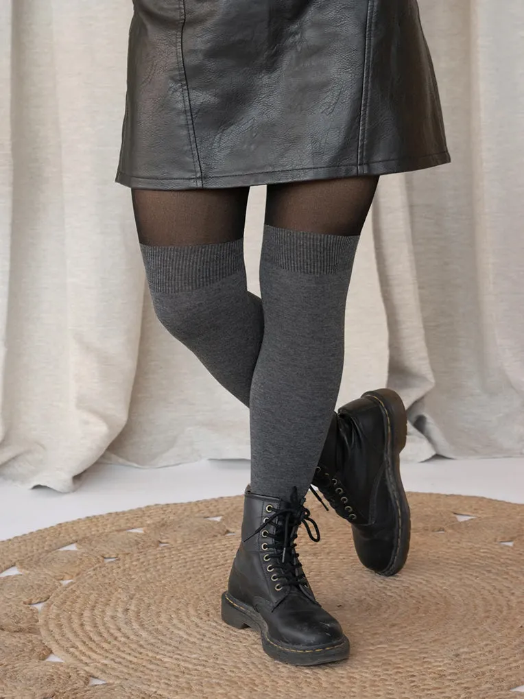 Eco Grey Warm OTK Tights