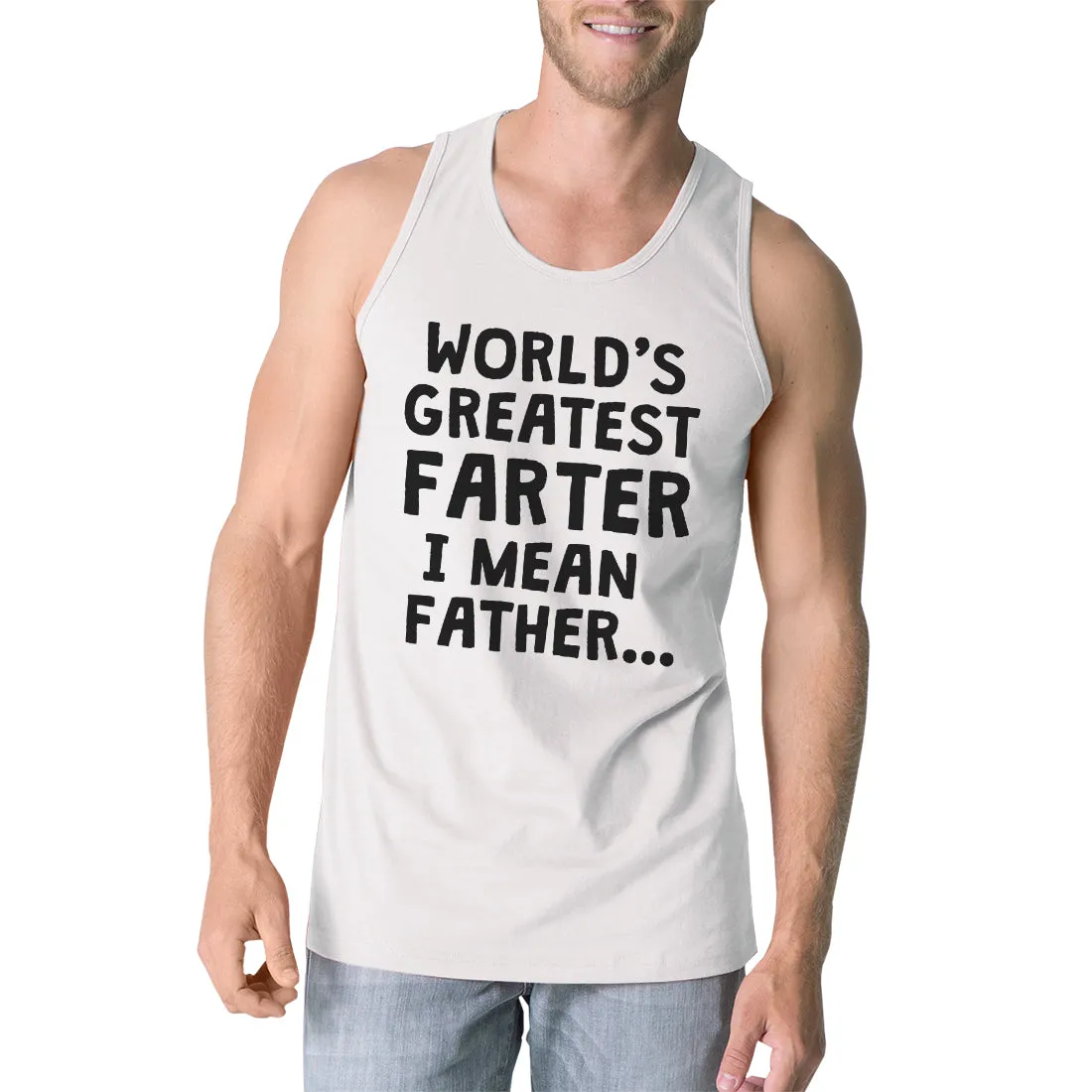 Farter Father Mens Super Cute Fathers Day Sleeveless Top Best Gift