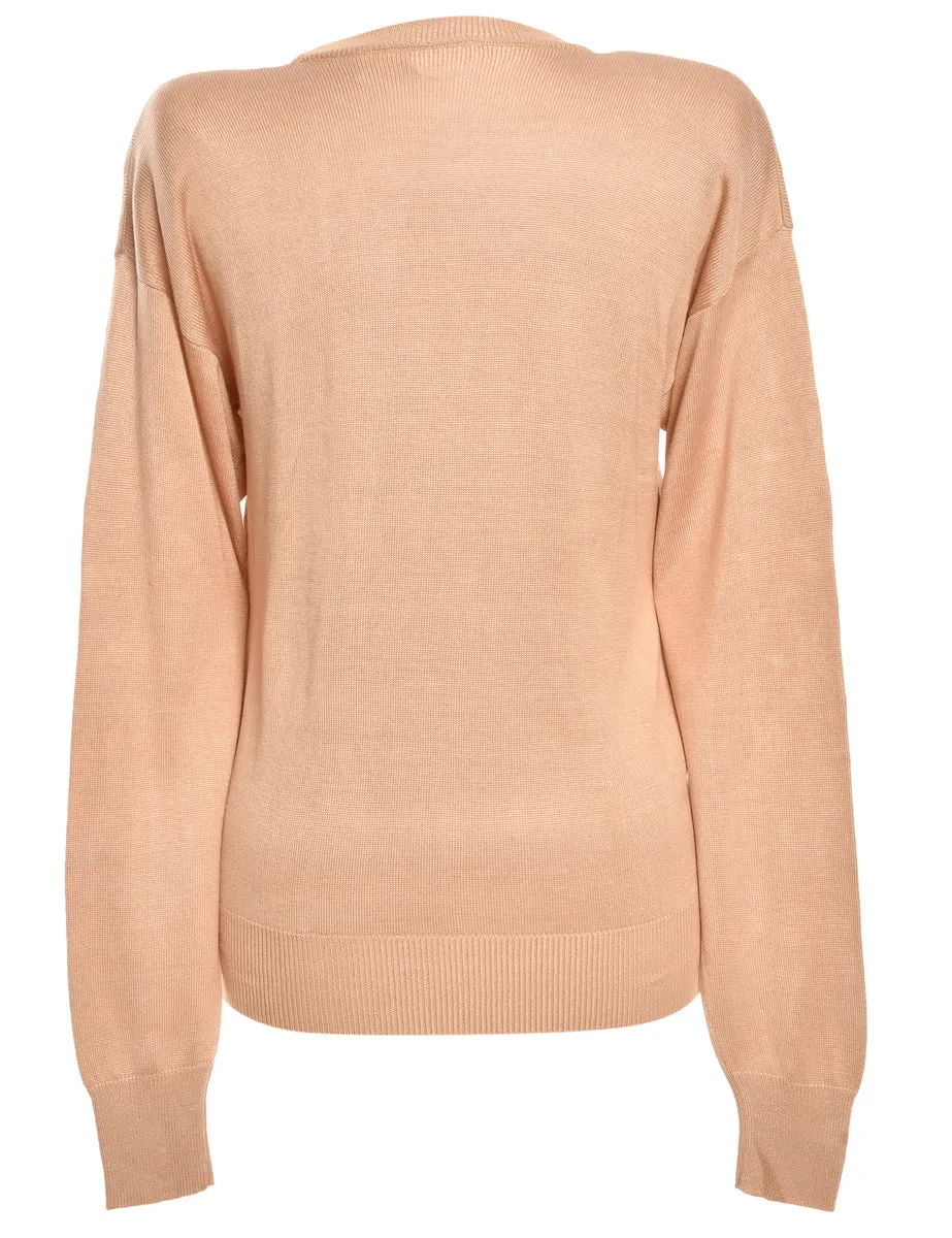 Fine Knit Ivory Jumper - S