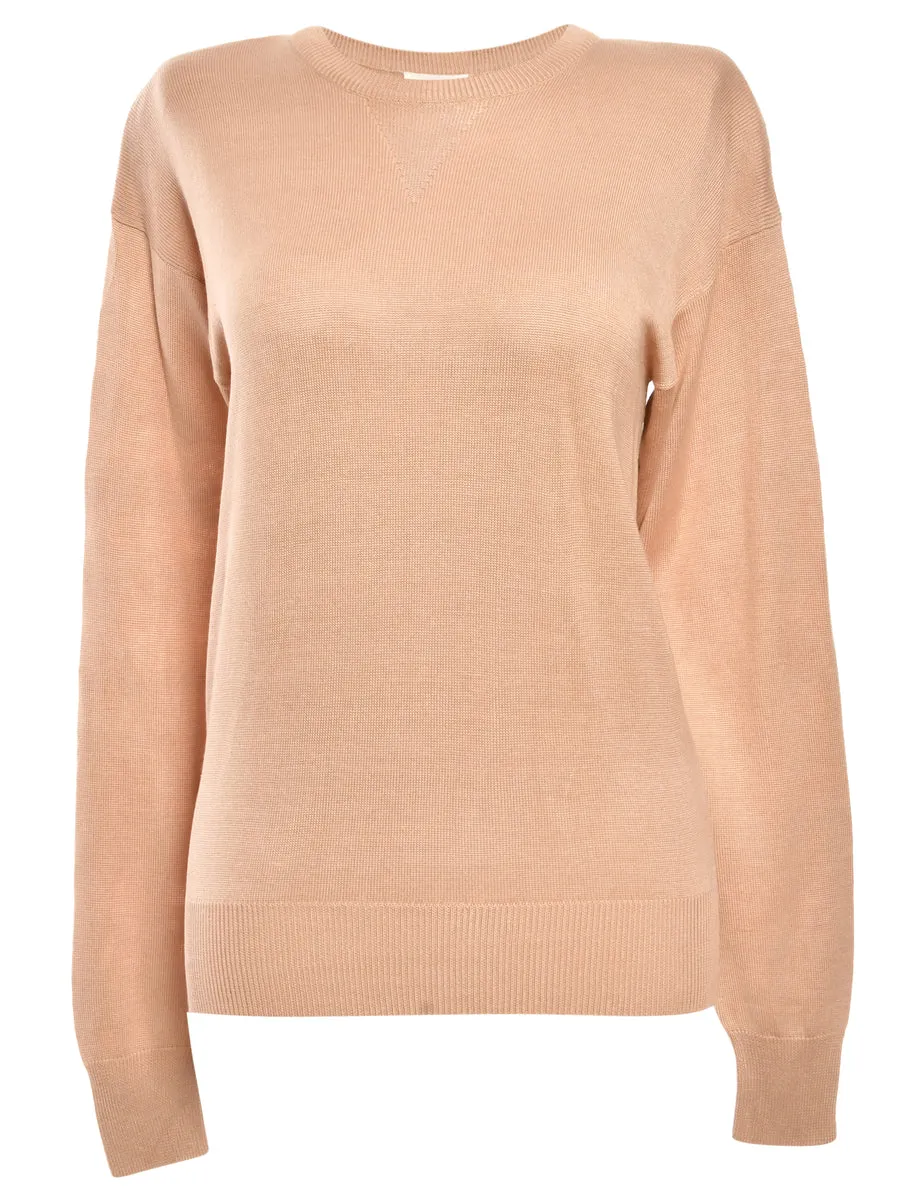 Fine Knit Ivory Jumper - S