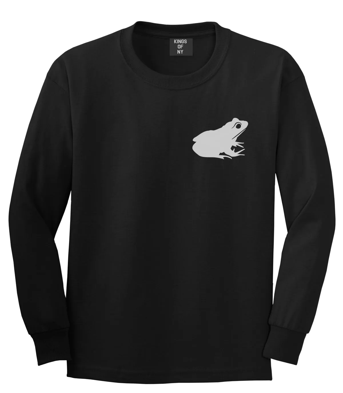 Frog Animal Chest Mens Long Sleeve T-Shirt