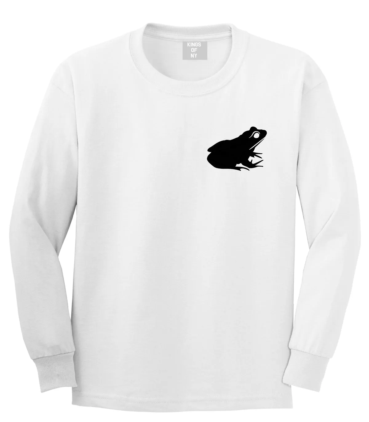 Frog Animal Chest Mens Long Sleeve T-Shirt