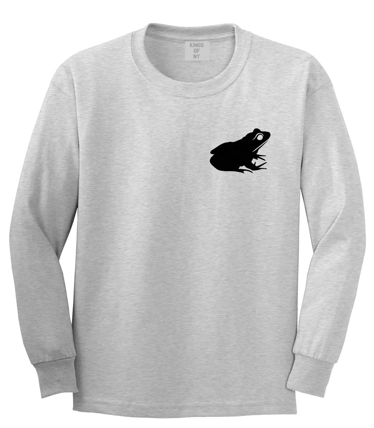 Frog Animal Chest Mens Long Sleeve T-Shirt