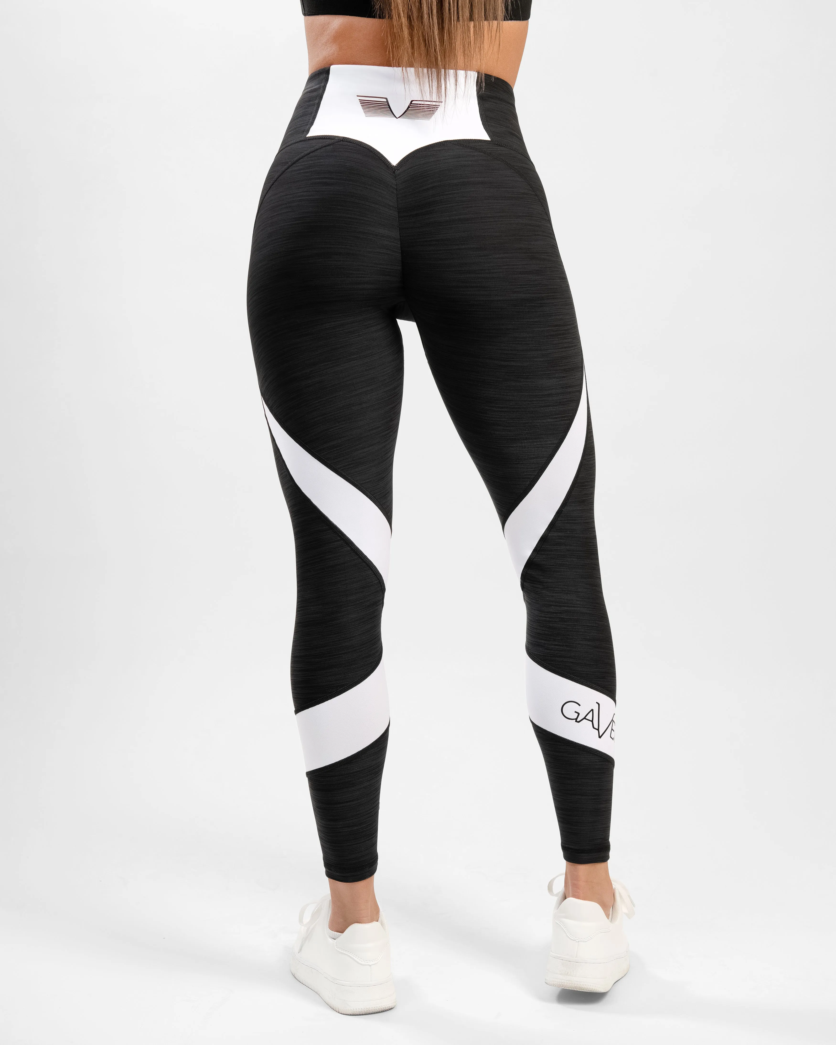 GAVELO Black & White Swirl Tights