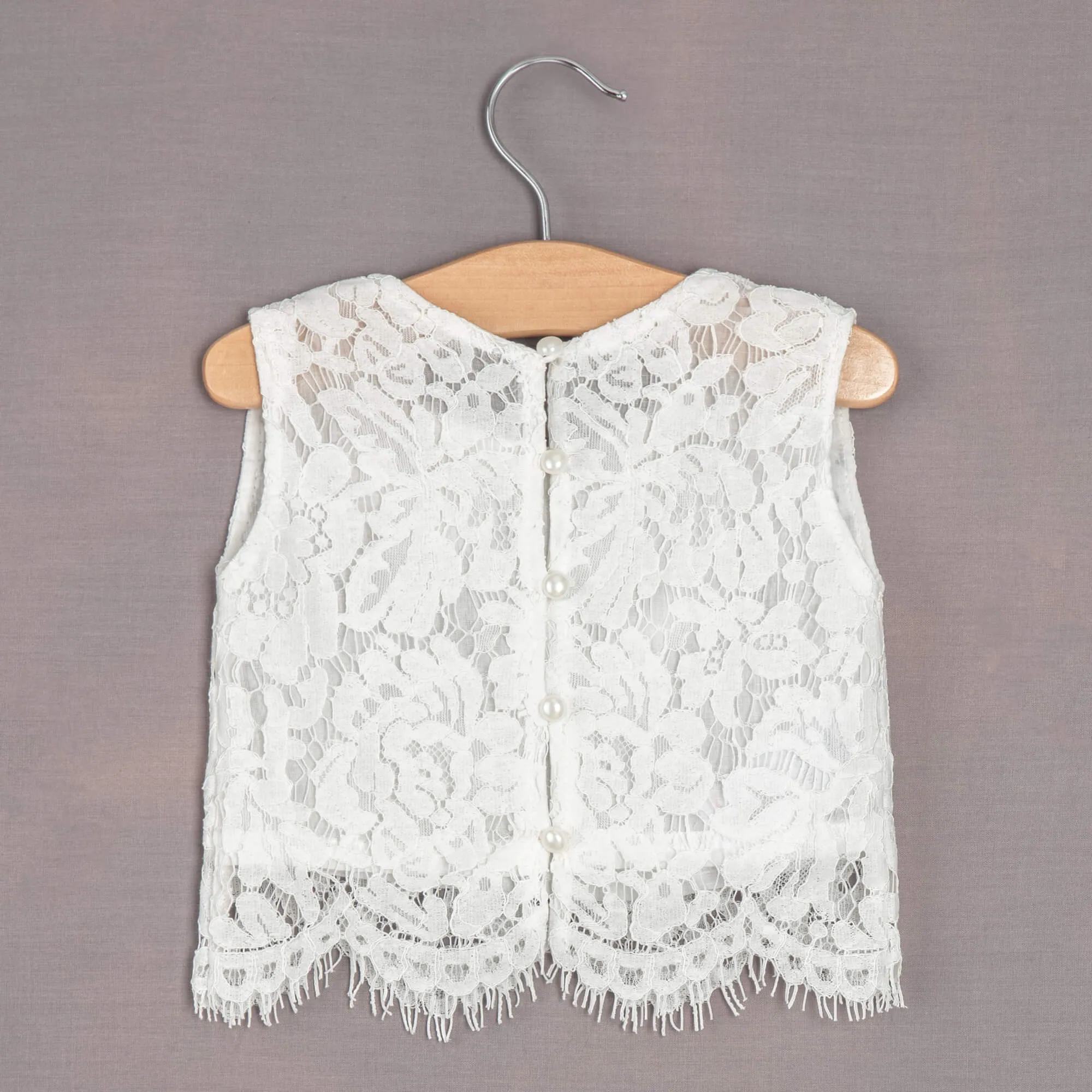 Girls Lace Top - 3/4 Sleeve or Sleeveless