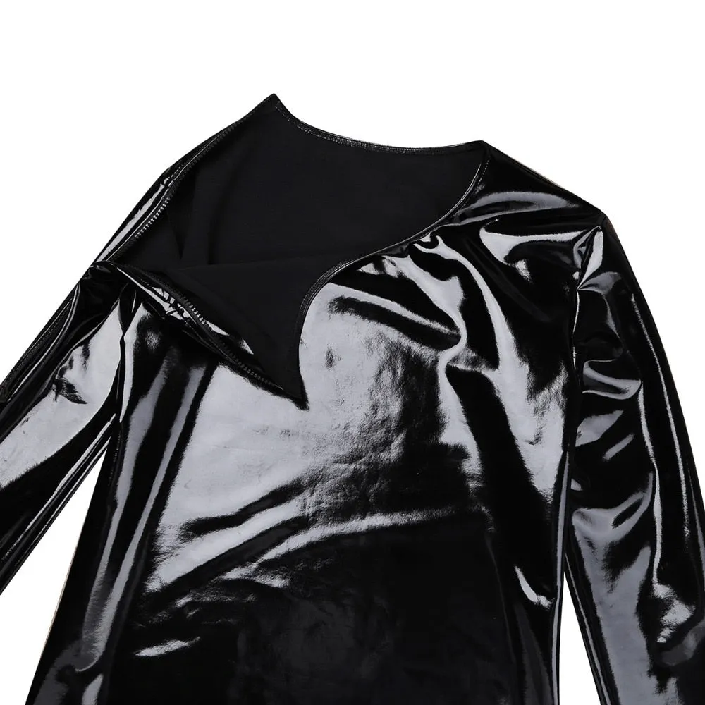 Glossy Pullover Black T-Shirt