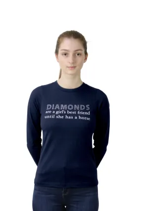 Hy Equestrian Long Sleeve Top 'Diamonds Are A Girls Best Friend'