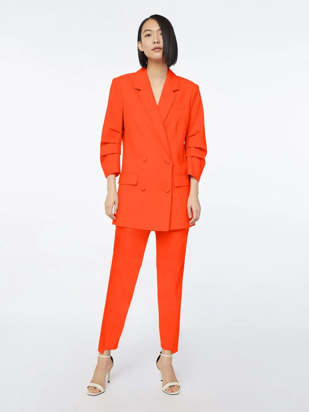 Imaan x FRAME Darted Blazer -- Poppy