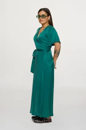 Jaqi Wrap Dress Emerald