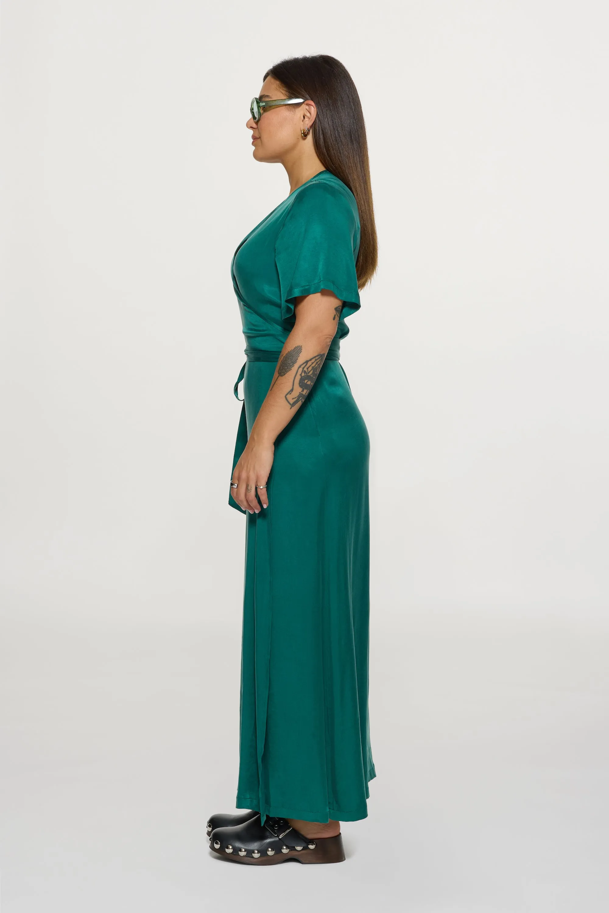 Jaqi Wrap Dress Emerald