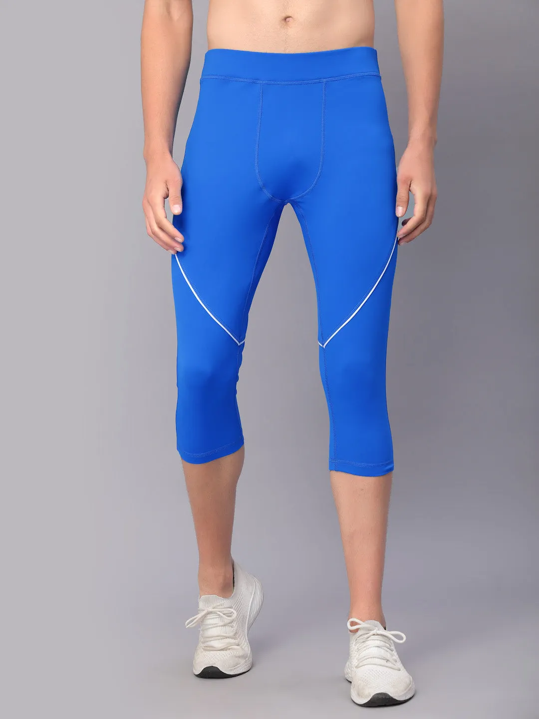 JUMP USA Men Algier Blue Rapid Dry-Fit Antimicrobial Short Running Tights