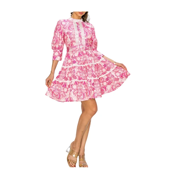 Karen Flounce Dress With Belt