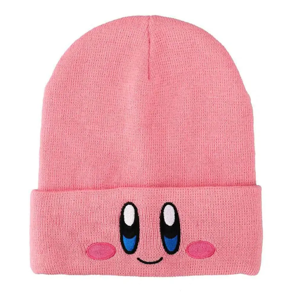 Kirby - Big Face Cuff Beanie Hat (Pink, Embroidered) - Bioworld