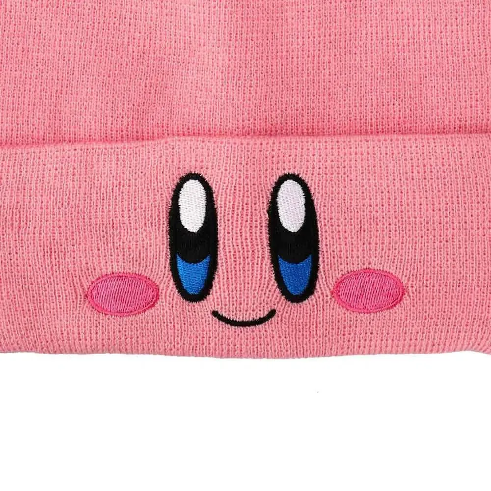 Kirby - Big Face Cuff Beanie Hat (Pink, Embroidered) - Bioworld