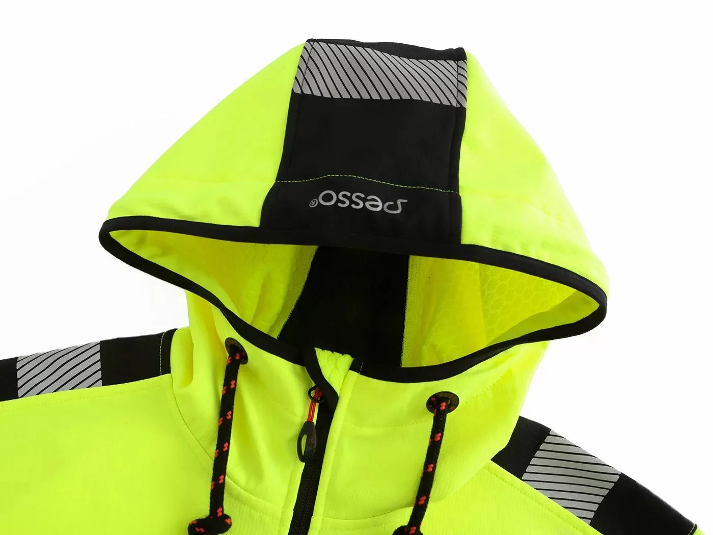 LEO_HVG, RIPSTOP SOFTSHELL JACKET PESSO LEO, BLACK/YELLOW